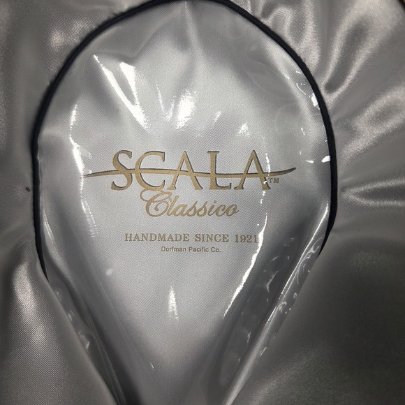 Scala Classico New Yorker Zoot Black 100% Wool Hat Adult Medium Mens - Picture 12 of 15